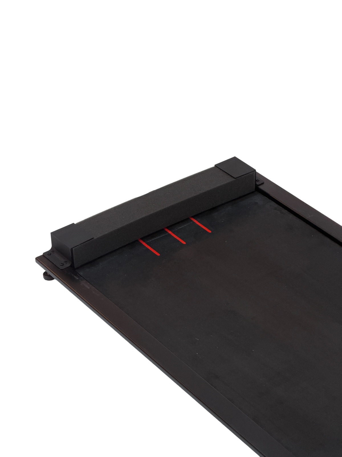 Architecture mat ramp detail with gate markers for slow-motion capture